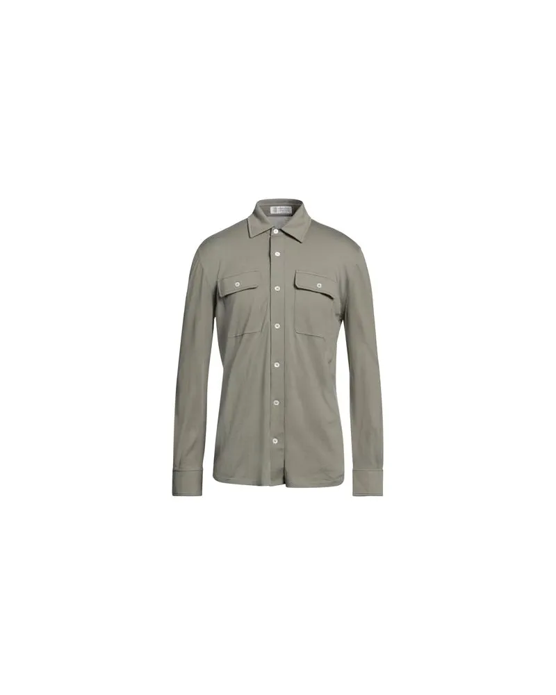 Brunello Cucinelli TOPS - Hemdenauf YOOX.COM Salbeigrün