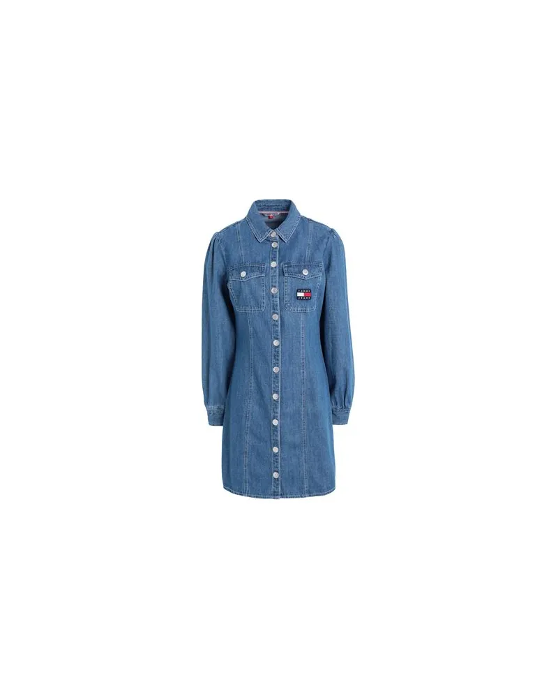 Tommy Hilfiger TJW CHAMBRAY SHIRT DRESS  - KLEIDER - Mini-Kleiderauf YOOX.COM Blau