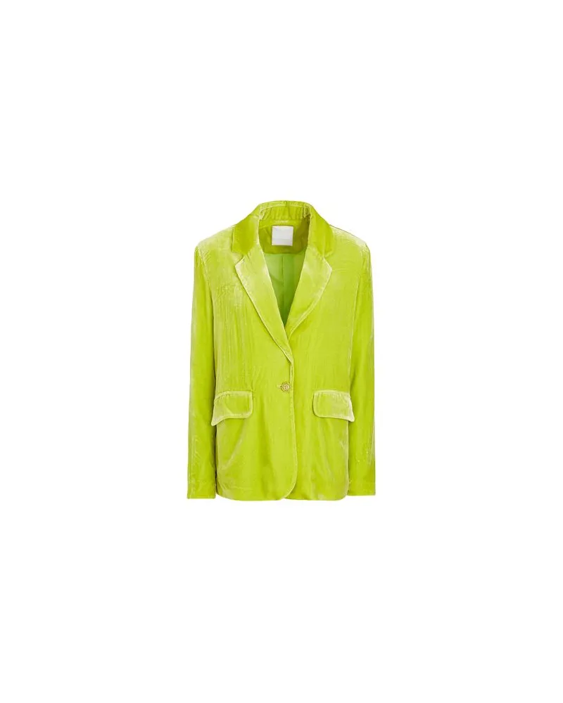 8 by Yoox SILK BLEND VELVET SINGLE-BREASTED BLAZER  - ANZÜGE und CO-ORDS - Blazersauf YOOX.COM Limettengrün