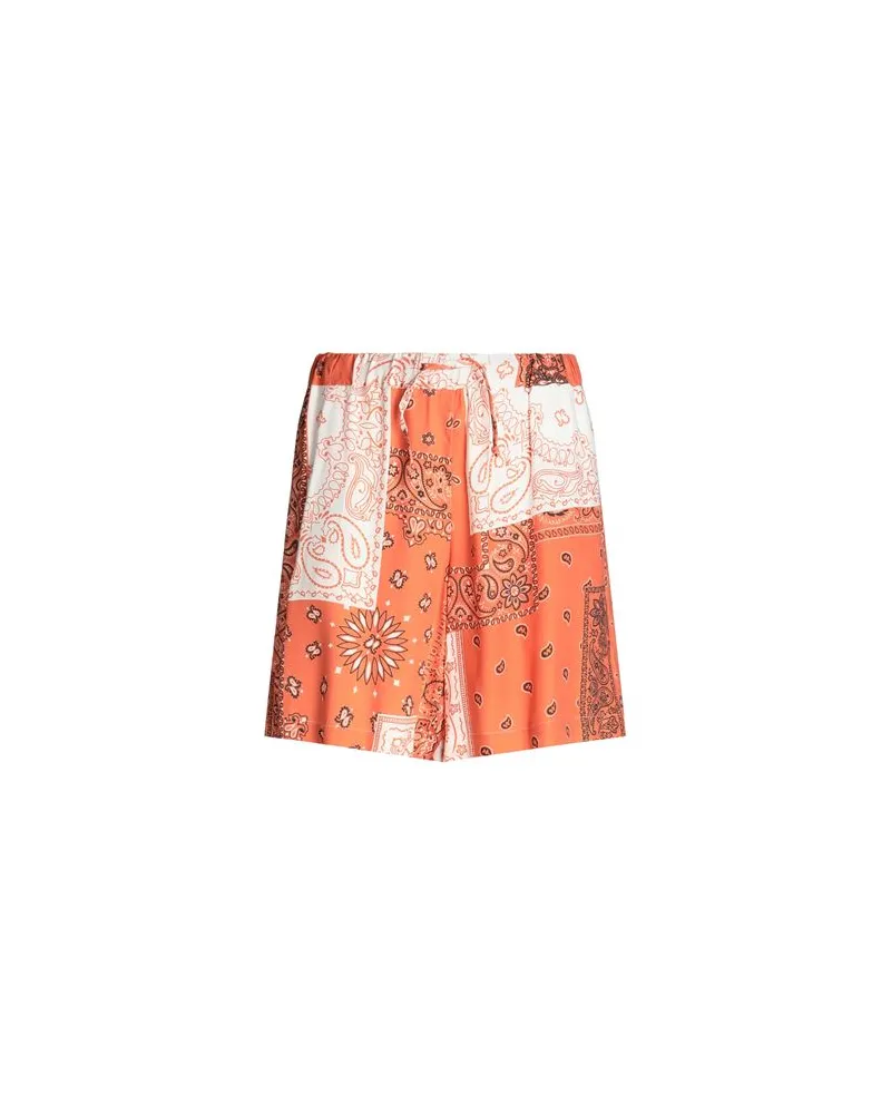 8 by Yoox VISCOSE WIDE LEG SHORTS  - HOSEN & RÖCKE - Shorts & Bermudashortsauf YOOX.COM Orange