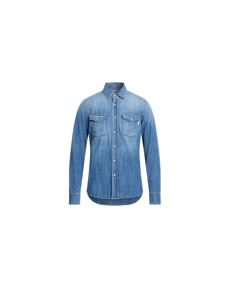 Mauro Grifoni TOPS - Jeanshemdenauf YOOX.COM Blau