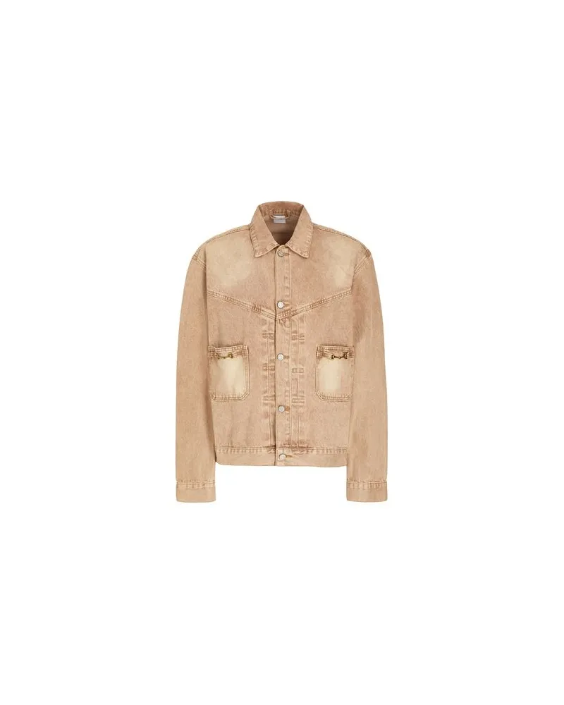 8 by Yoox ORGANIC COTTON DENIM TRUCKER JACKET  - JACKEN & MÄNTEL - Jeansjacken/Mäntelauf YOOX.COM Sand