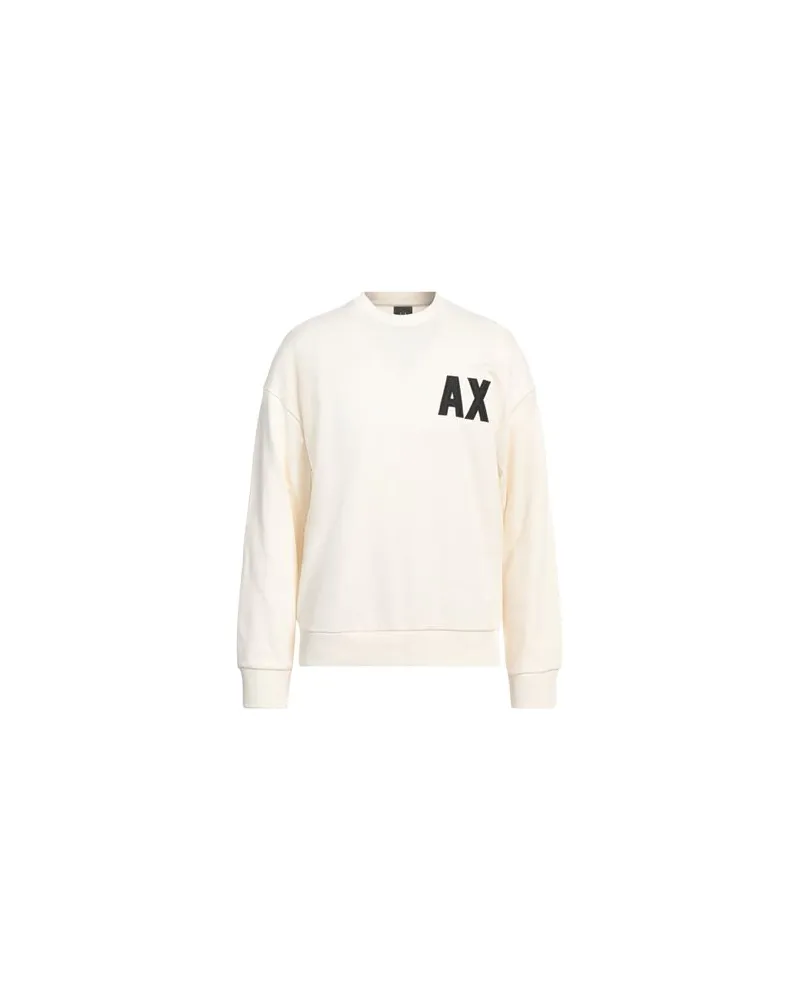 Armani Exchange TOPS - Sweatshirtsauf YOOX.COM Cremeweiß