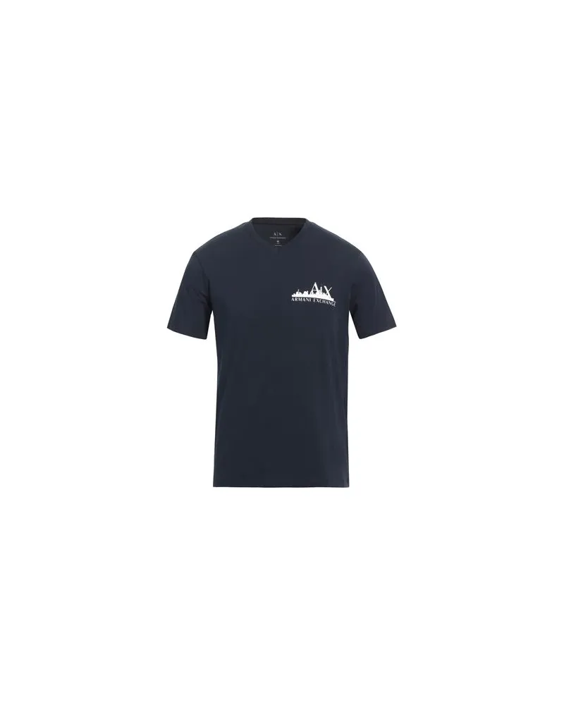 Armani Exchange TOPS - T-shirtsauf YOOX.COM Marineblau