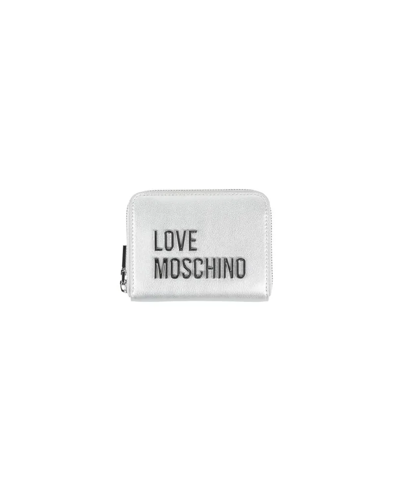 Moschino Kleinlederwaren - Brieftaschenauf YOOX.COM Silber