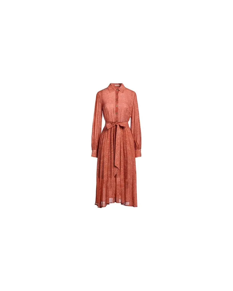 Camicettasnob KLEIDER - Midi-Kleiderauf YOOX.COM Rostrot