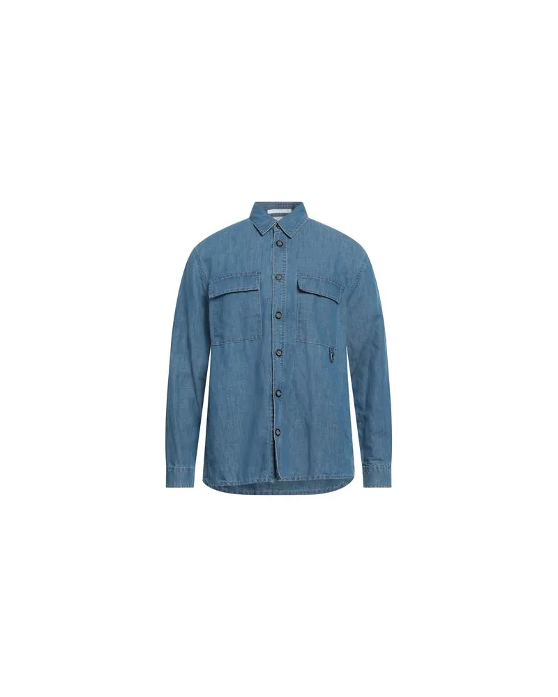 Paolo Pecora Milano TOPS - Jeanshemdenauf YOOX.COM Blau