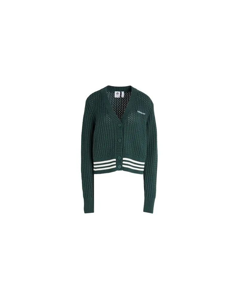 adidas CARDIGAN  - STRICKWAREN - Strickjackenauf YOOX.COM Dunkelgrün