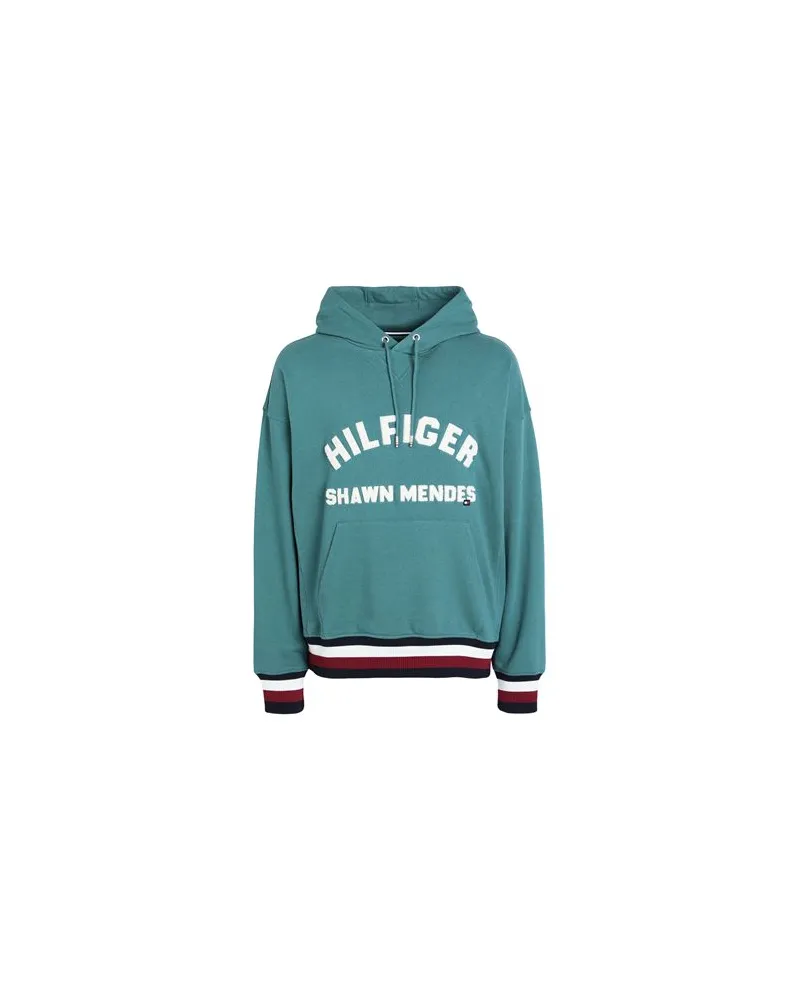Tommy Hilfiger THxSM HOODIE  - TOPS - Sweatshirtsauf YOOX.COM Aquamarin