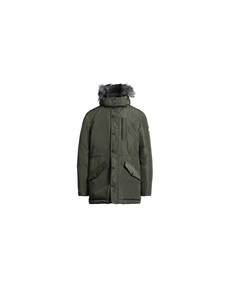 Guess JACKEN & MÄNTEL - Mäntelauf YOOX.COM Militärgrün