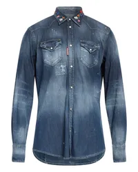 Dsquared2 Jeanshemd Blau