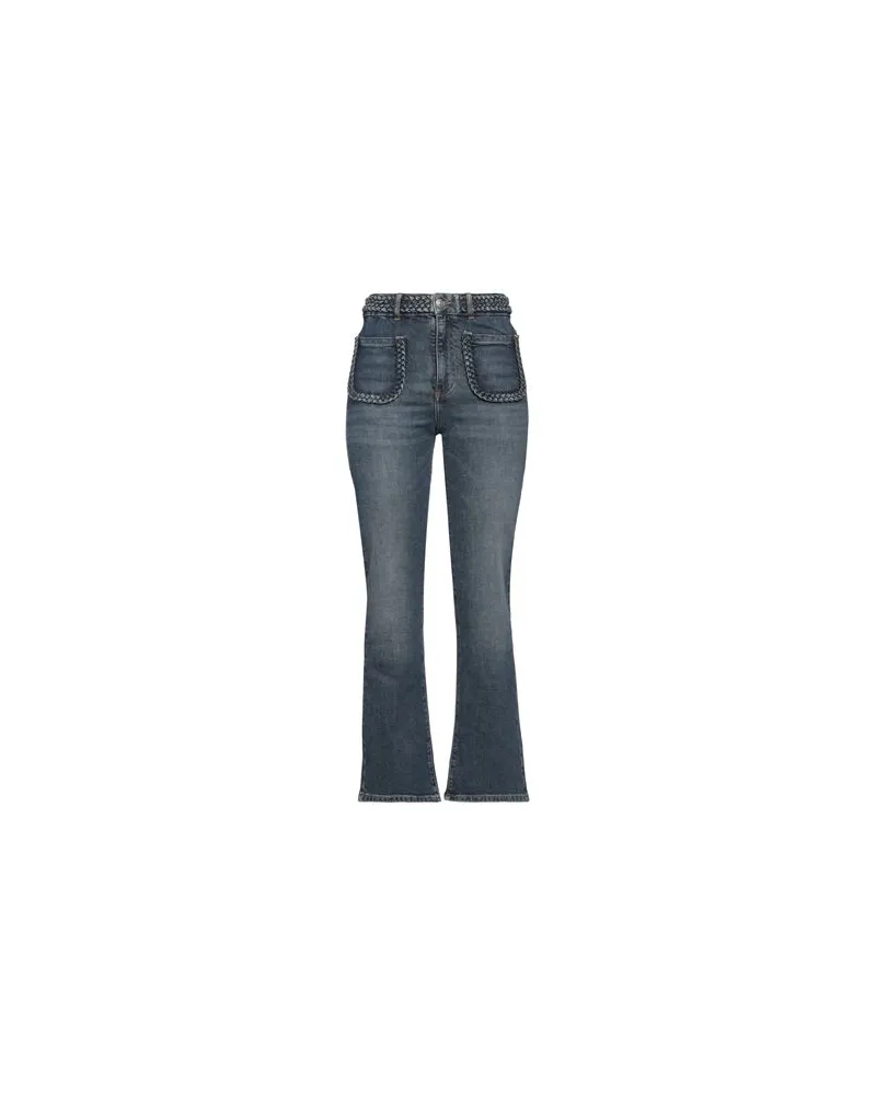 Maje HOSEN & RÖCKE - Jeanshosenauf YOOX.COM Blau