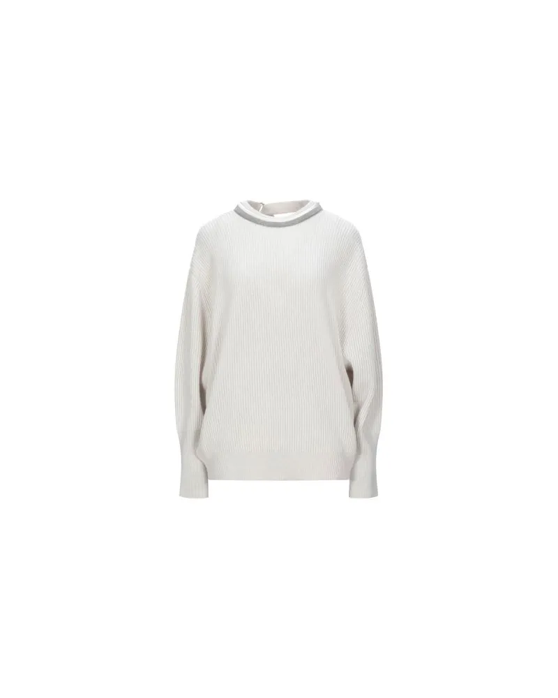 Brunello Cucinelli STRICKWAREN - Pulloverauf YOOX.COM Elfenbein