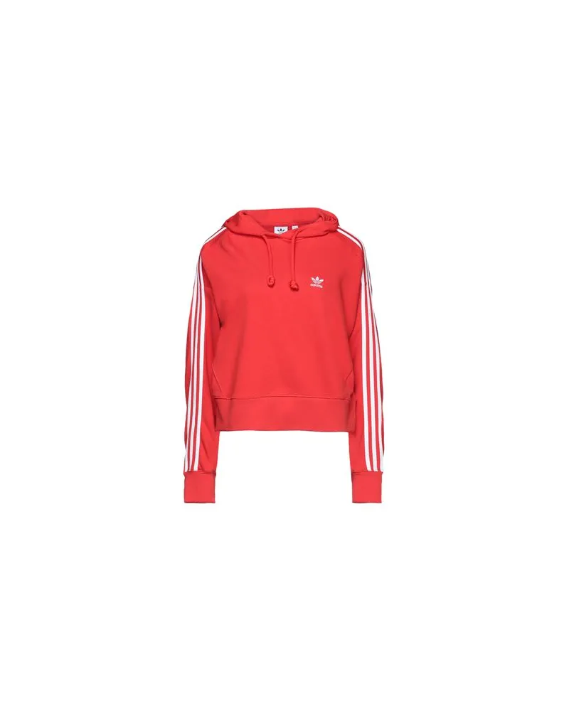 adidas SHORT HOODIE    - TOPS - Sweatshirtsauf YOOX.COM Rot