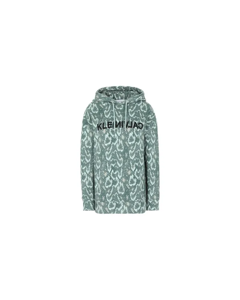 Calvin Klein LS PRINTED GRAPHIC   - TOPS - Sweatshirtsauf YOOX.COM Smaragdgrün