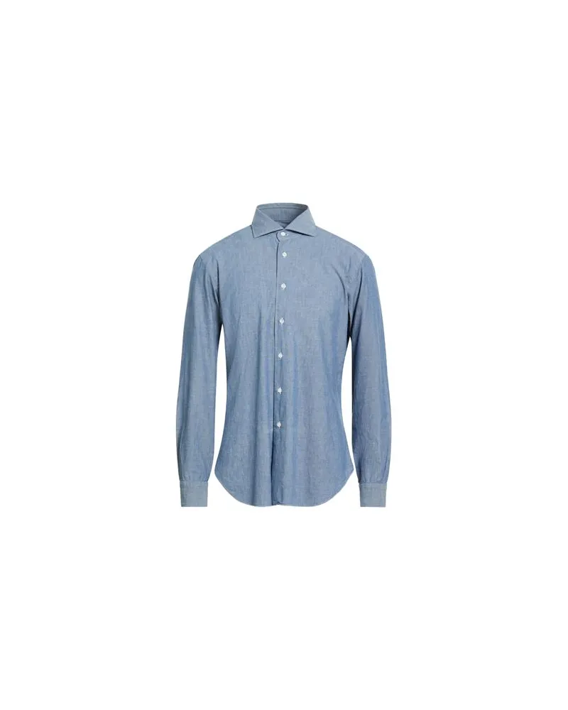 BARBA CULTO - TOPS - Jeanshemdenauf YOOX.COM Blau