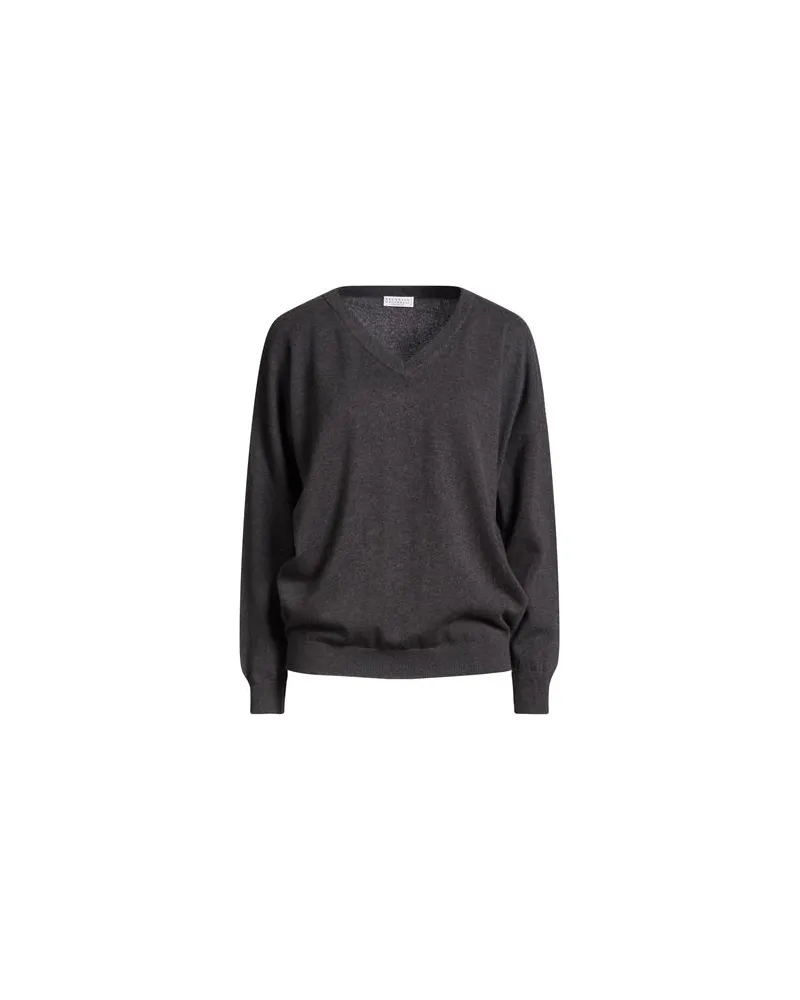 Brunello Cucinelli STRICKWAREN - Pulloverauf YOOX.COM Braungrau