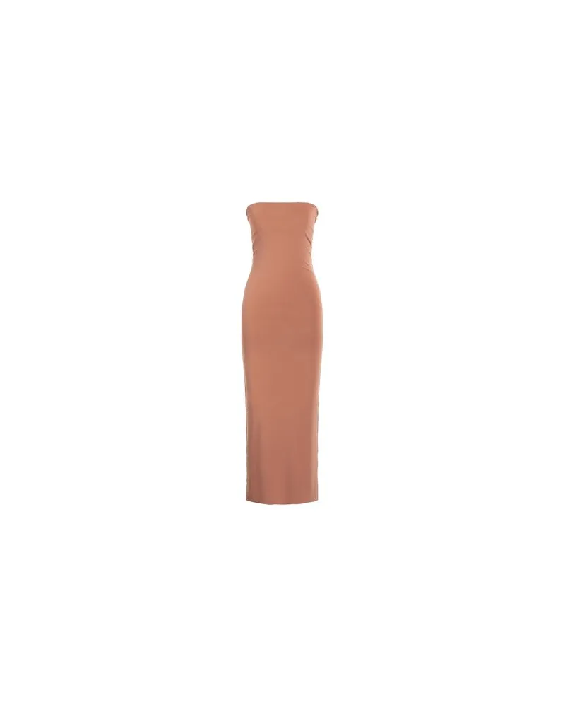 ANDAMANE KLEIDER - Maxi-Kleiderauf YOOX.COM Hellbraun