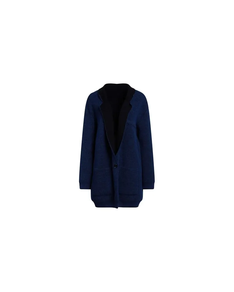 MAISON ULLENS STRICKWAREN - Strickjackenauf YOOX.COM Blau