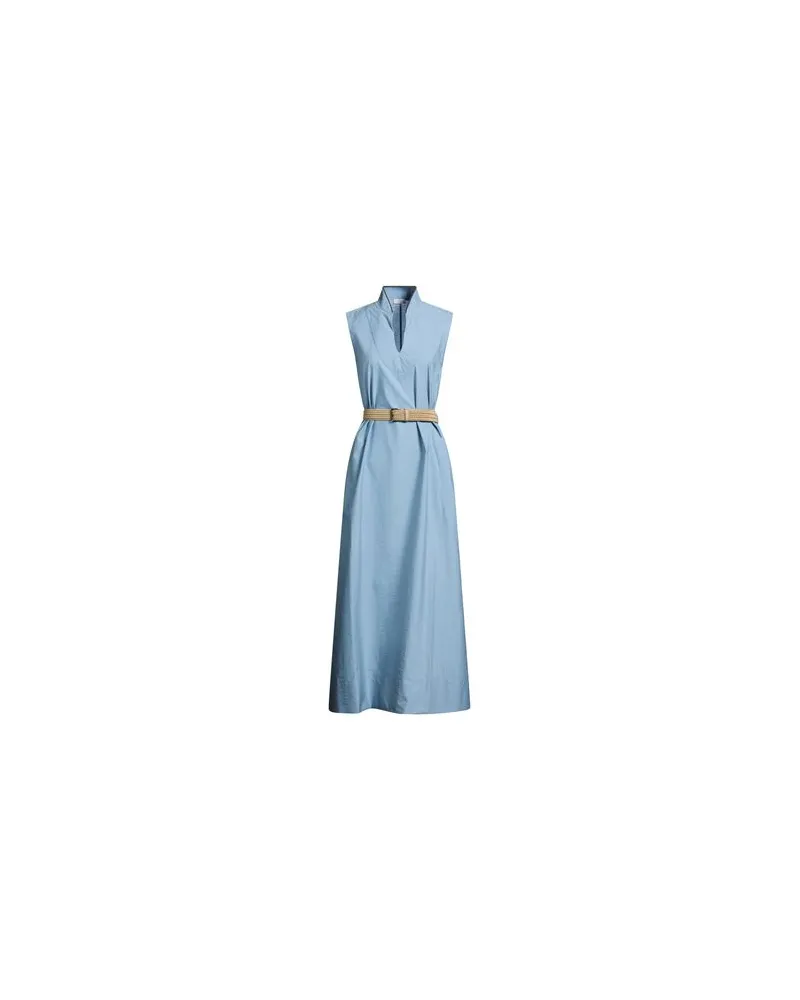 Brunello Cucinelli KLEIDER - Maxi-Kleiderauf YOOX.COM Blaugrau