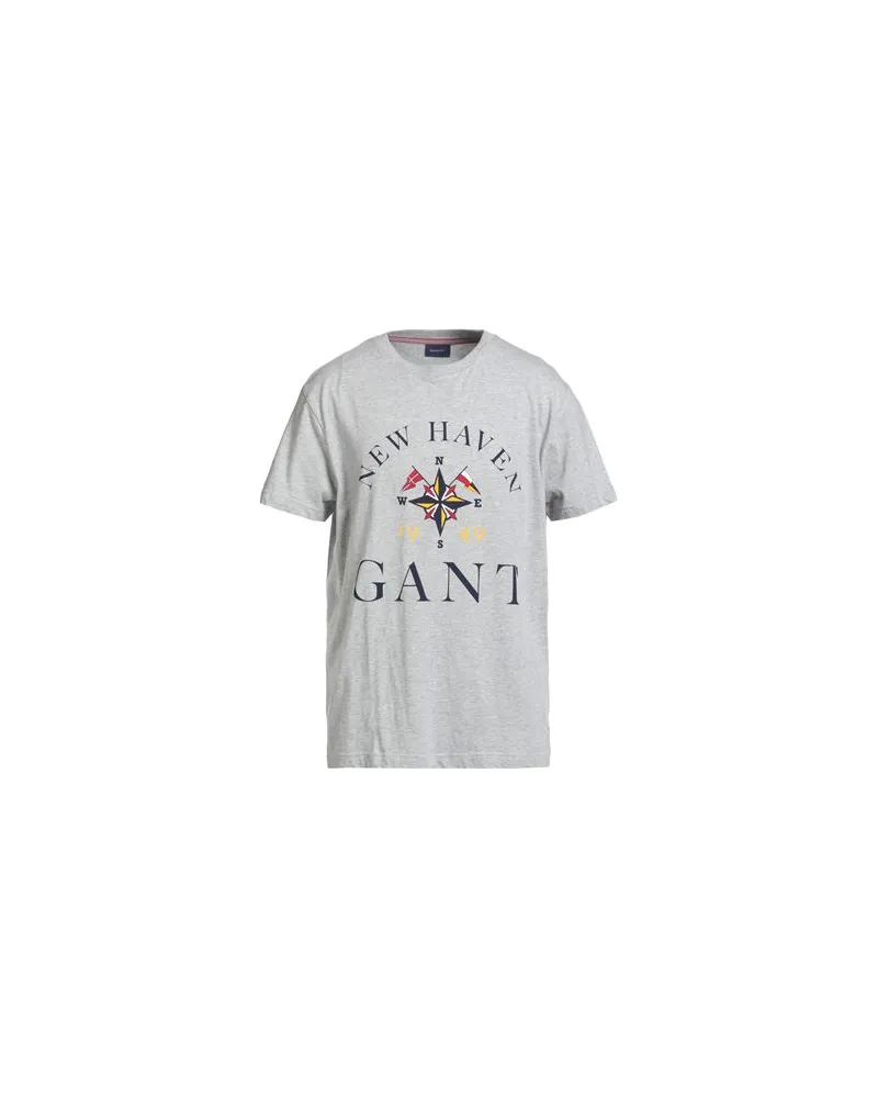 Gant TOPS - T-shirtsauf YOOX.COM Hellgrau