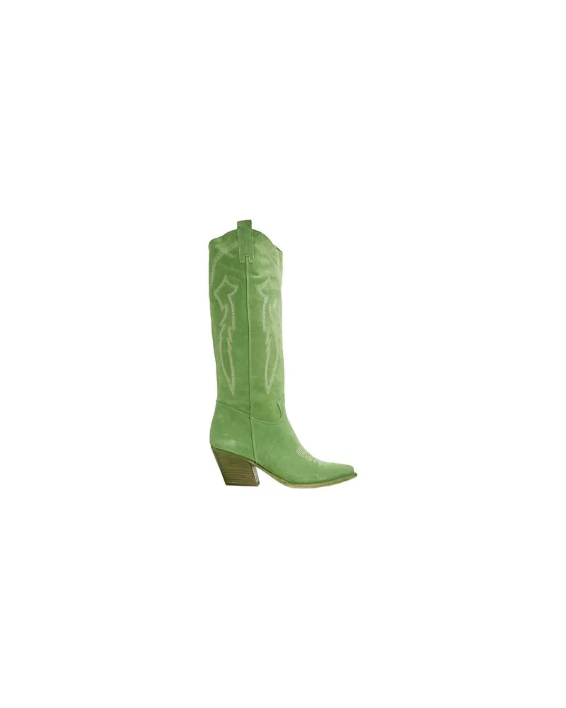 8 by Yoox SPLIT LEATHER WESTERN BOOT - SCHUHE - Stiefelauf YOOX.COM Säuregrün