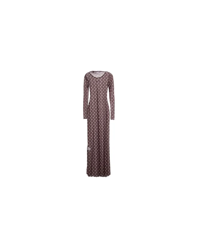 Marine Serre KLEIDER - Maxi-Kleiderauf YOOX.COM Dunkelbraun