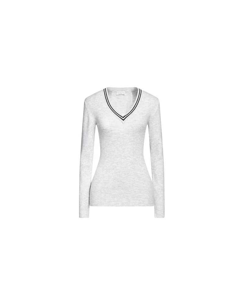 Brunello Cucinelli STRICKWAREN - Pulloverauf YOOX.COM Hellgrau