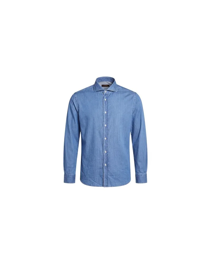 MOORER TOPS - Jeanshemdenauf YOOX.COM Blau