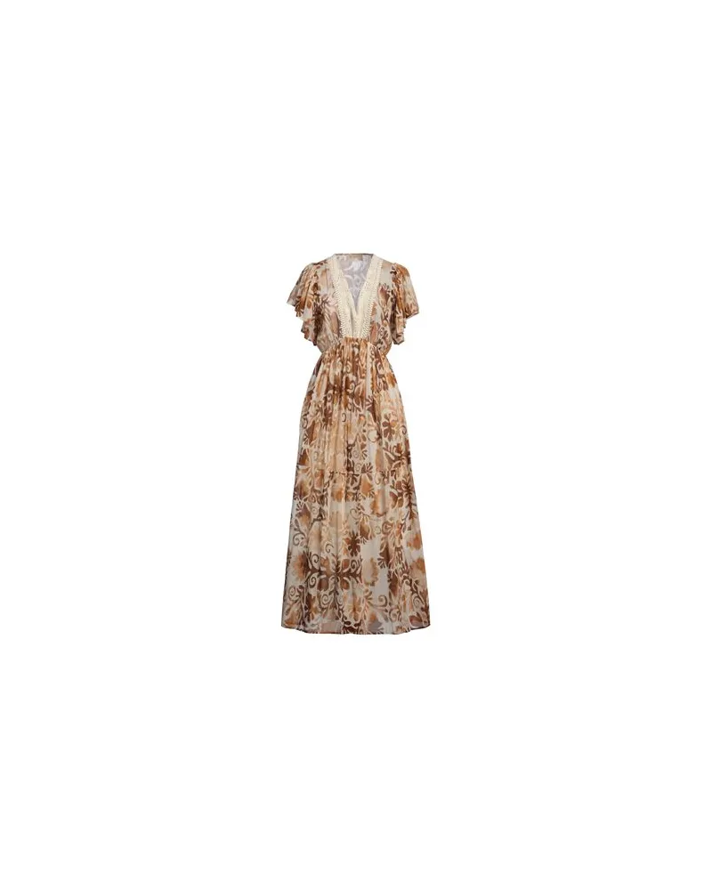 Kaos KLEIDER - Maxi-Kleiderauf YOOX.COM Sand