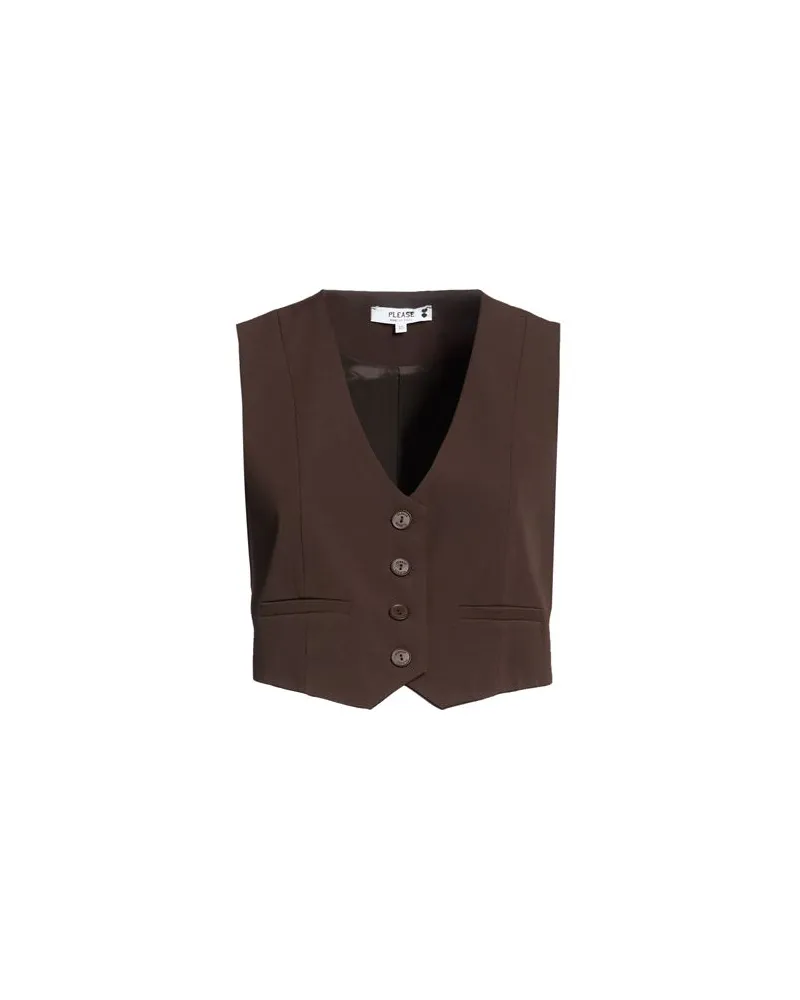 Please ANZÜGE und CO-ORDS - Couture-Westenauf YOOX.COM Schokobraun
