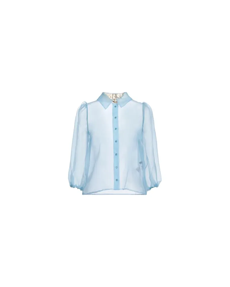 Elisabetta Franchi TOPS - Hemdenauf YOOX.COM Hellblau