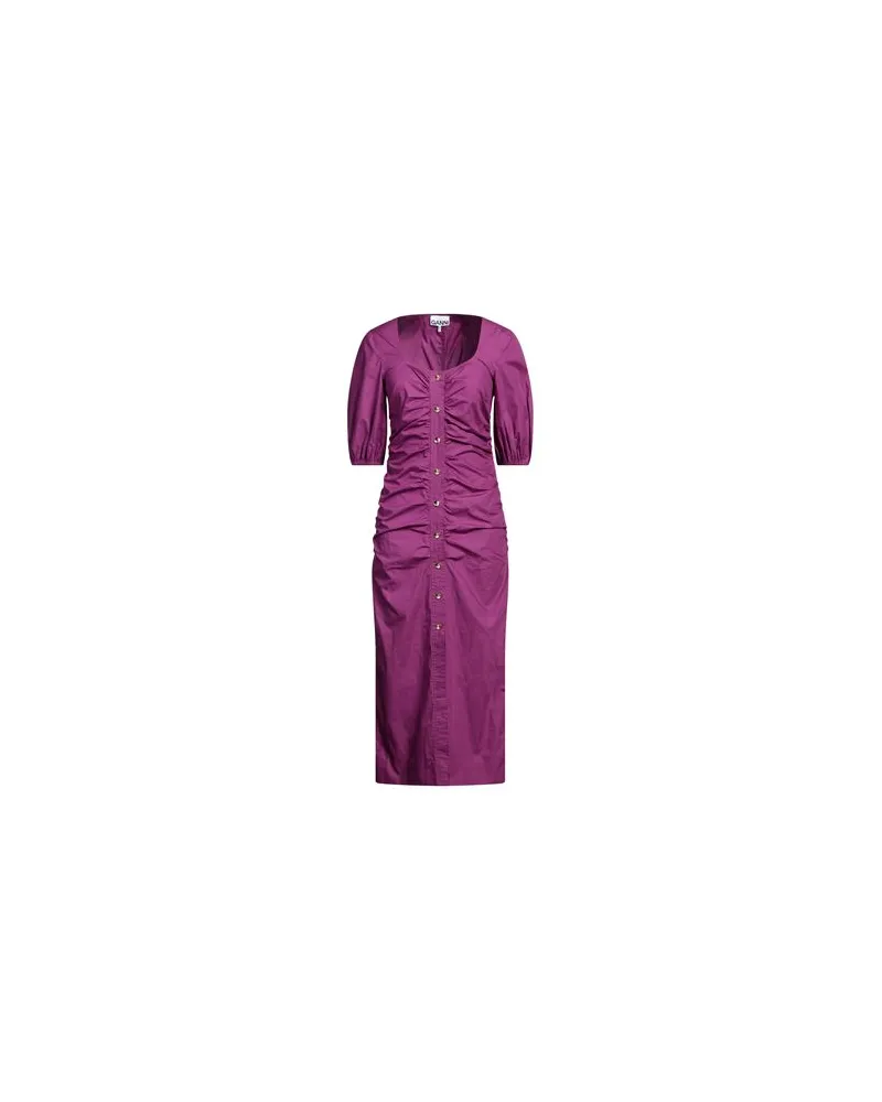 Ganni KLEIDER - Midi-Kleiderauf YOOX.COM Fuchsia