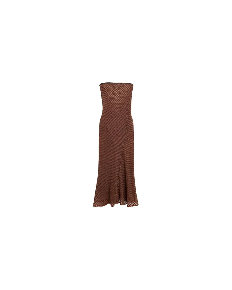 Isa Boulder KLEIDER - Midi-Kleiderauf YOOX.COM Braun
