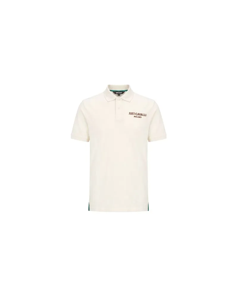 Just Cavalli TOPS - Poloshirtsauf YOOX.COM Cremeweiß