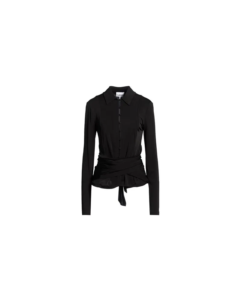 Ganni TOPS - Hemdenauf YOOX.COM Schwarz