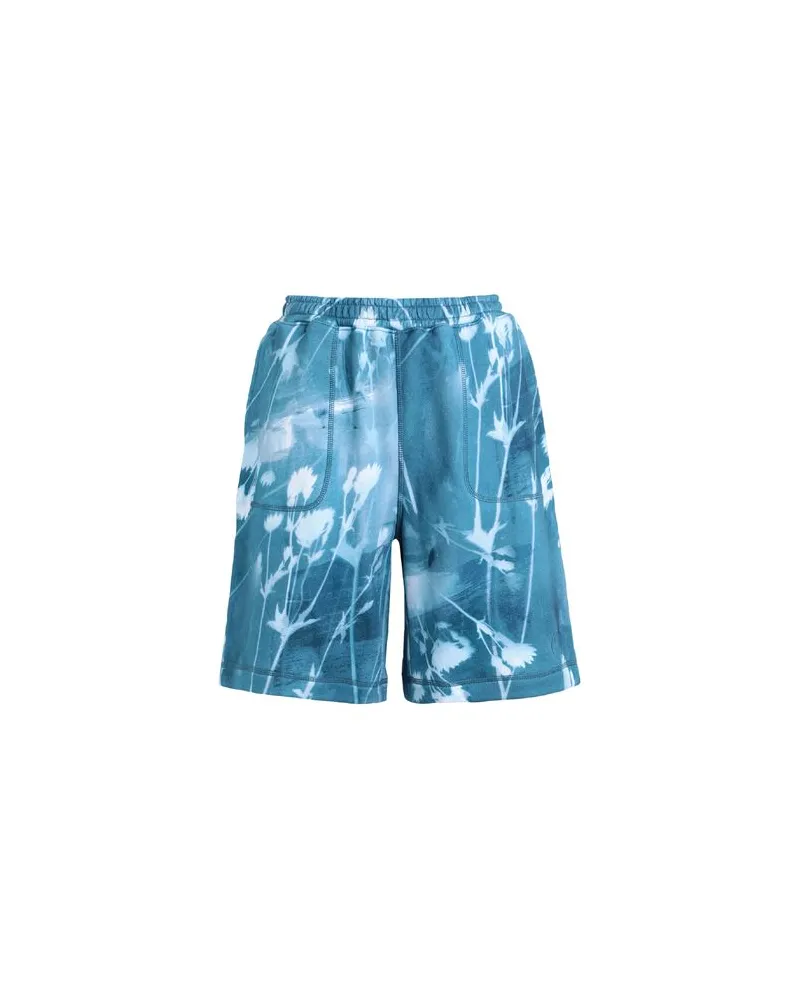 Ninety Percent CYANOTYPE BRUSHSTROKE PRINT  - HOSEN & RÖCKE - Shorts & Bermudashortsauf YOOX.COM Blaugrau