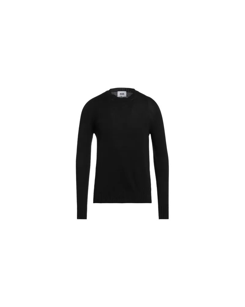 Alpha Studio STRICKWAREN - Pulloverauf YOOX.COM Schwarz