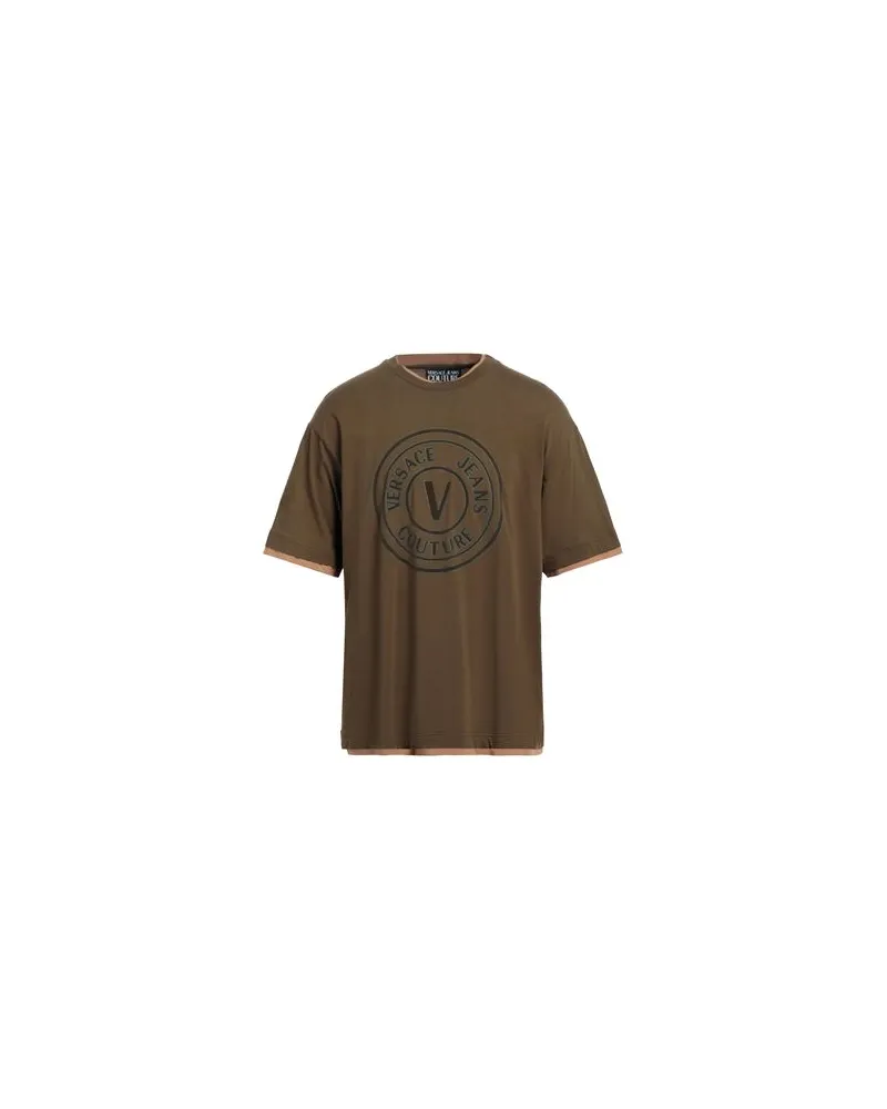 Versace Jeans TOPS - T-shirtsauf YOOX.COM Militärgrün