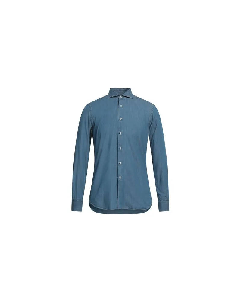 Alessandro Gherardi SOFT - TOPS - Jeanshemdenauf YOOX.COM Blau