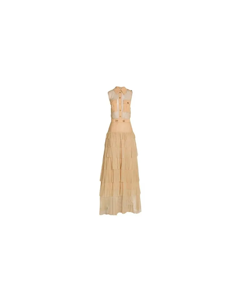 Elisabetta Franchi RED CARPET - KLEIDER - Maxi-Kleiderauf YOOX.COM Beige