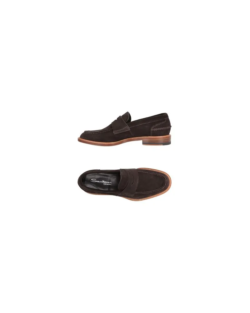 Santoni SCHUHE - Mokassinsauf YOOX.COM Dunkelbraun