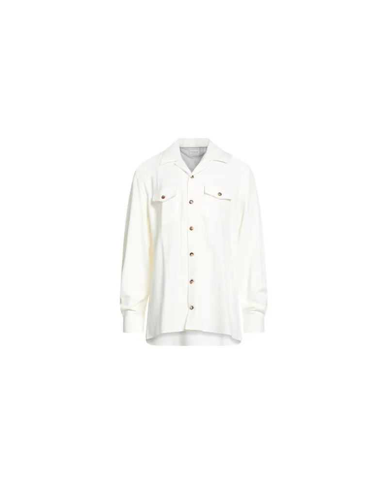 Brunello Cucinelli TOPS - Hemdenauf YOOX.COM Cremeweiß