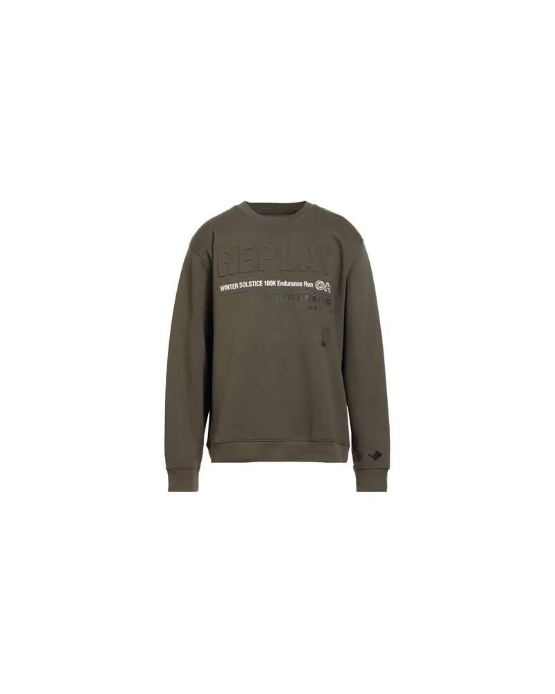 Replay TOPS - Sweatshirtsauf YOOX.COM Militärgrün
