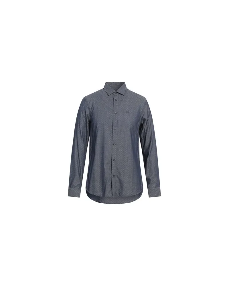 Armani Exchange TOPS - Hemdenauf YOOX.COM Taubenblau
