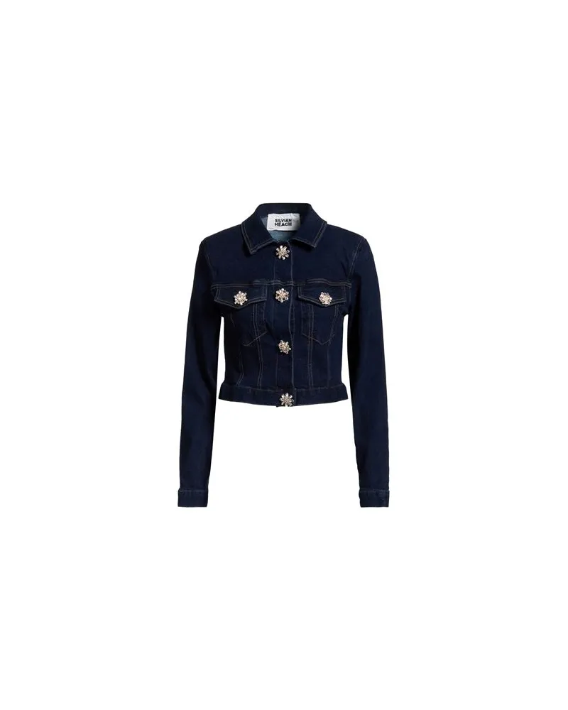 Silvian Heach JACKEN & MÄNTEL - Jeansjacken/Mäntelauf YOOX.COM Blau