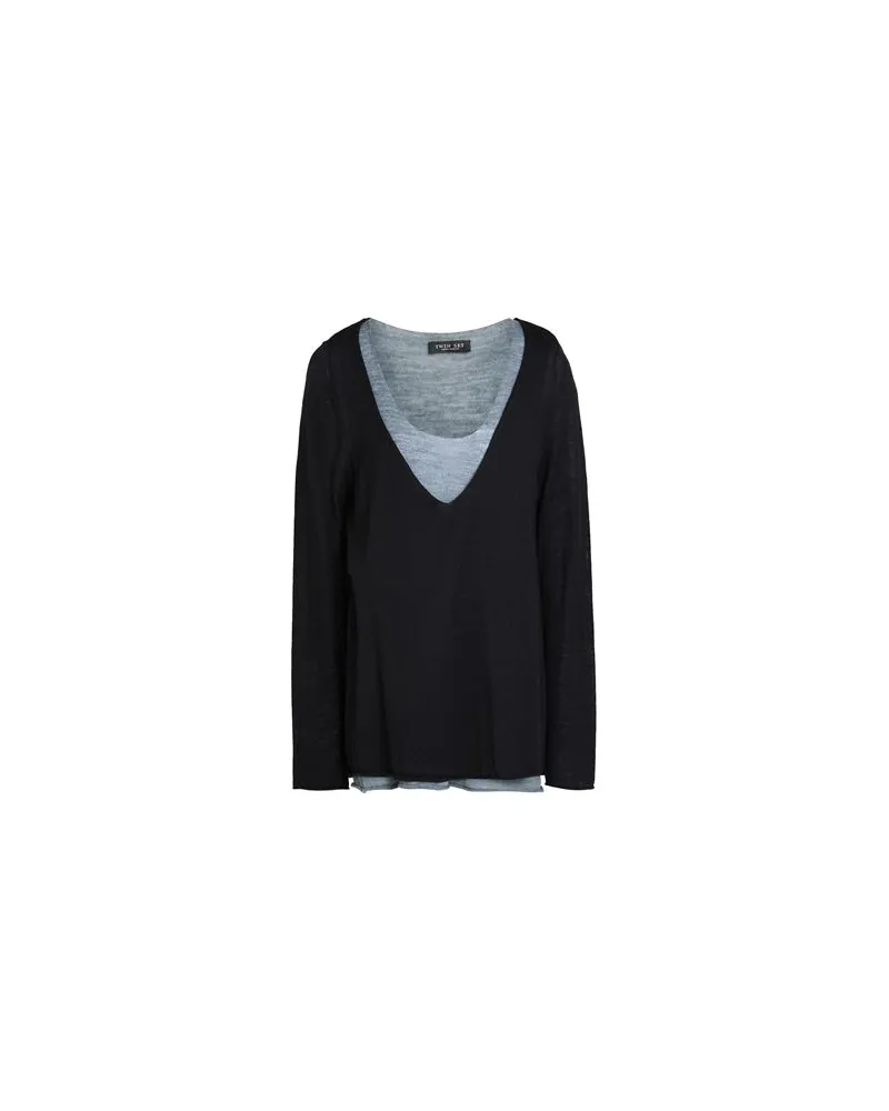 Twin-Set STRICKWAREN - Pulloverauf YOOX.COM Schwarz