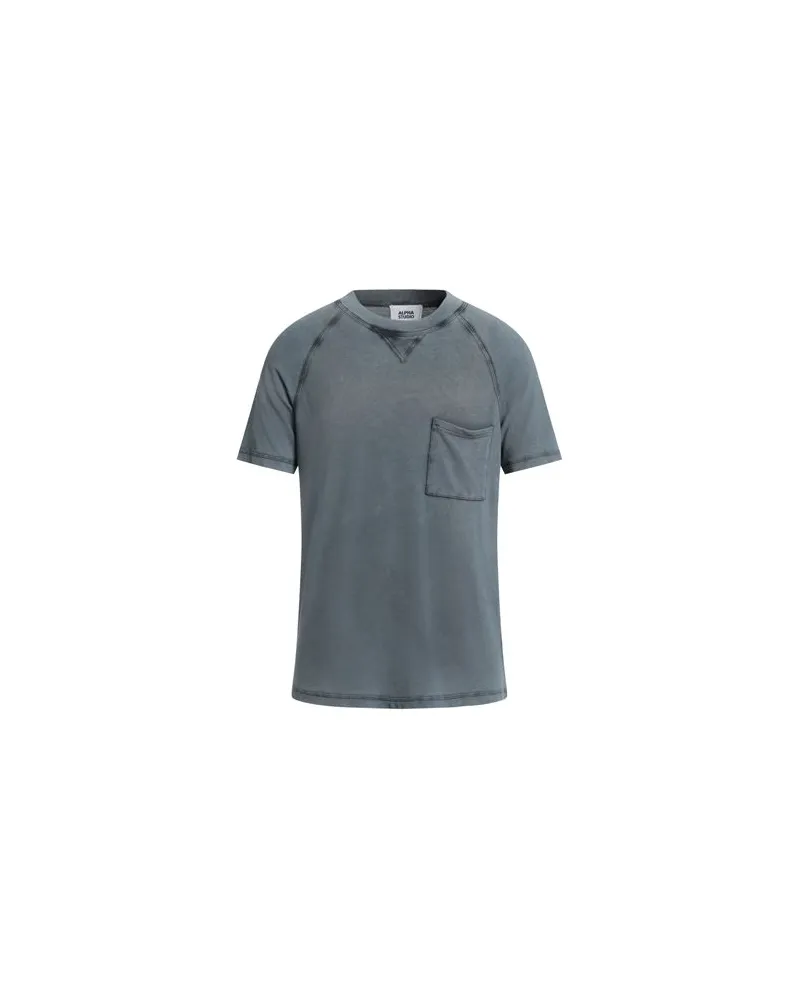 Alpha Studio TOPS - T-shirtsauf YOOX.COM Taubenblau