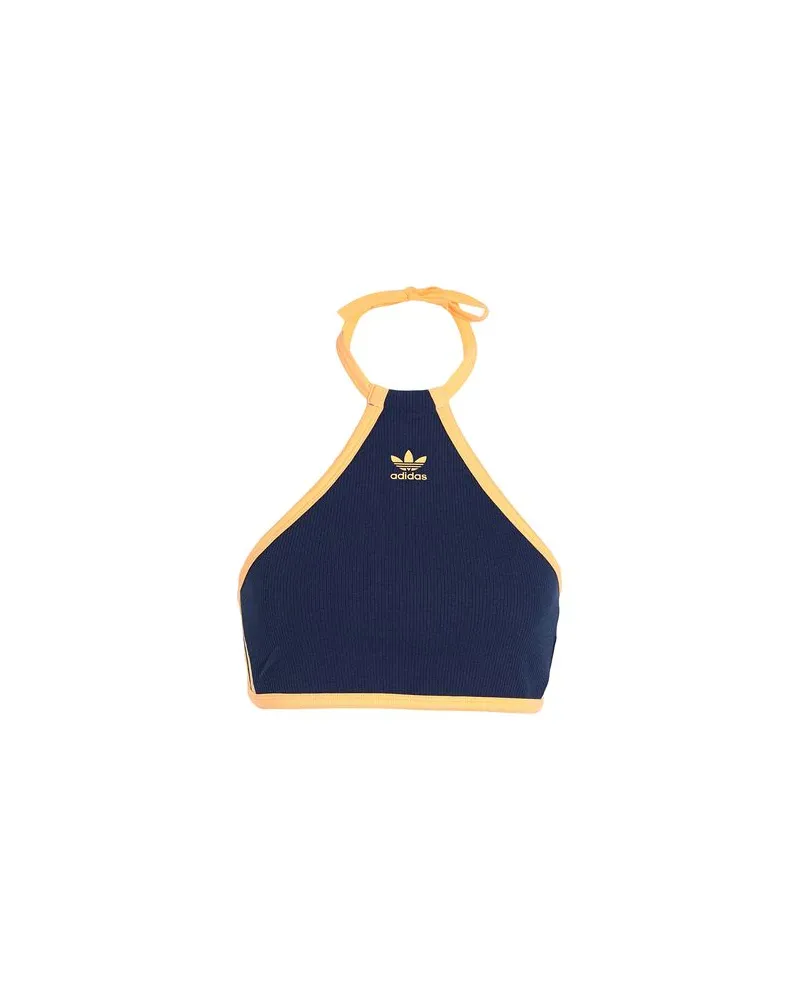 adidas RIB NECK TOP - TOPS - Topsauf YOOX.COM Blau