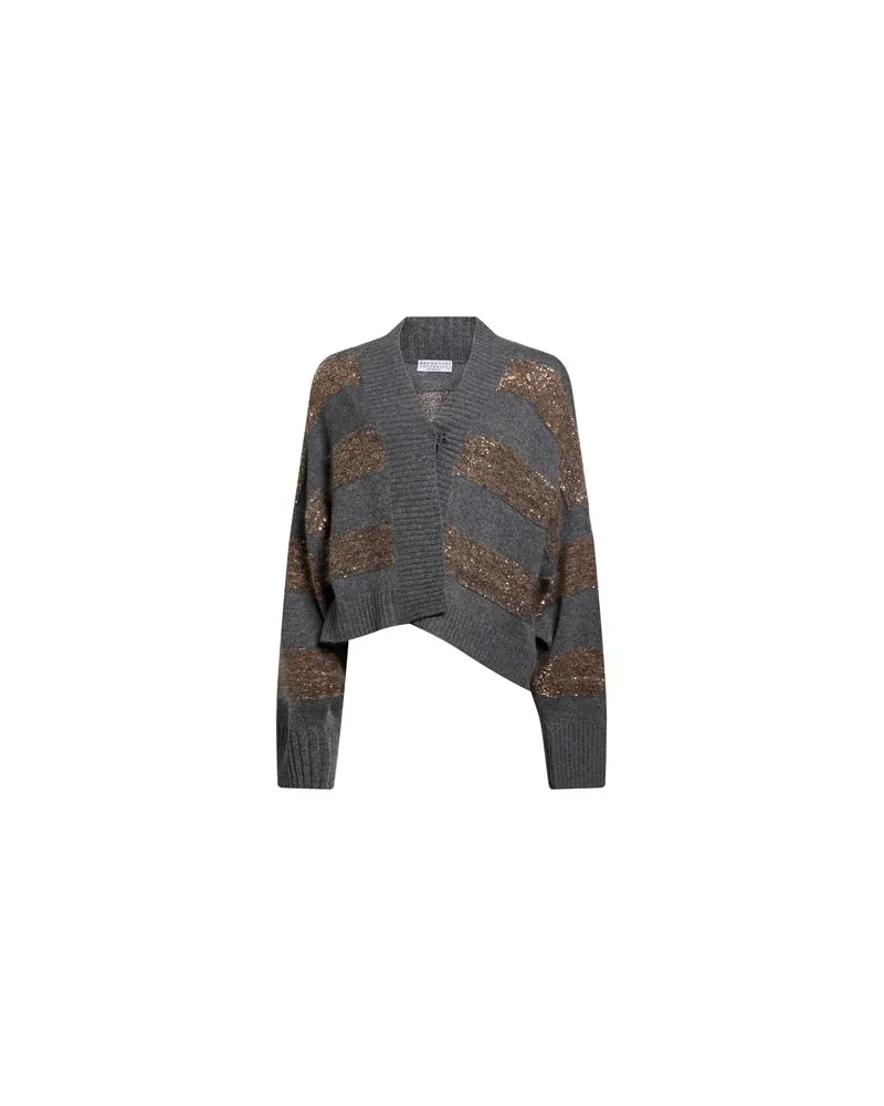 Brunello Cucinelli STRICKWAREN - Strickjackenauf YOOX.COM Grau